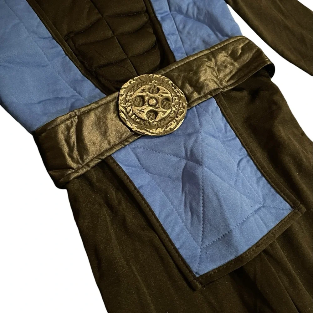 Kids 4 Piece Muscle Ninja Costume Black Size Small